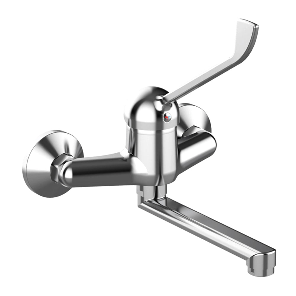 Miscelatore lavello a muro in ottone cromato con leva clinica linea Ten Tiemme