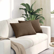 Cuscini da Divano 2 pcs Marrone 60 x 40 cm Tessuto