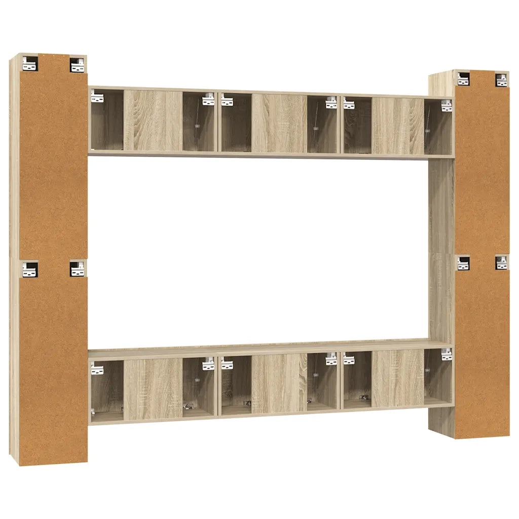 Set Porta TV 10 pz Rovere Sonoma in Truciolato cod mxl 6857