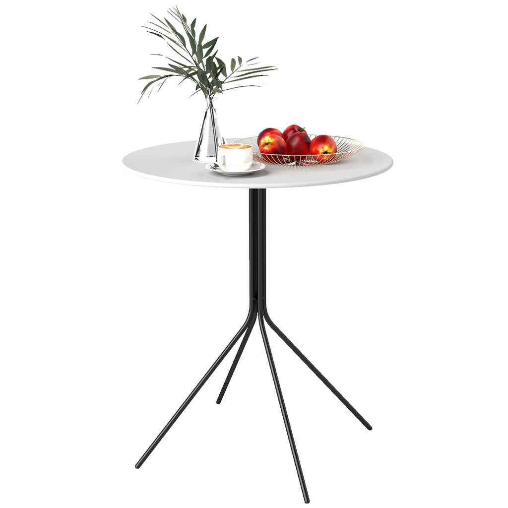 Tavolo da giardino rotondo ¨C zephmum ¨C 60 cm, telaio in acciaio, grigio scuro