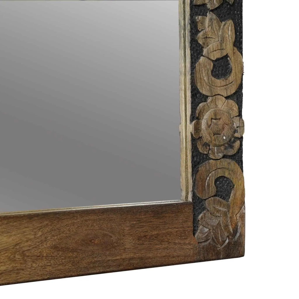 Specchio da parete Rettangolare Marrone Noce 70 x 50 cm