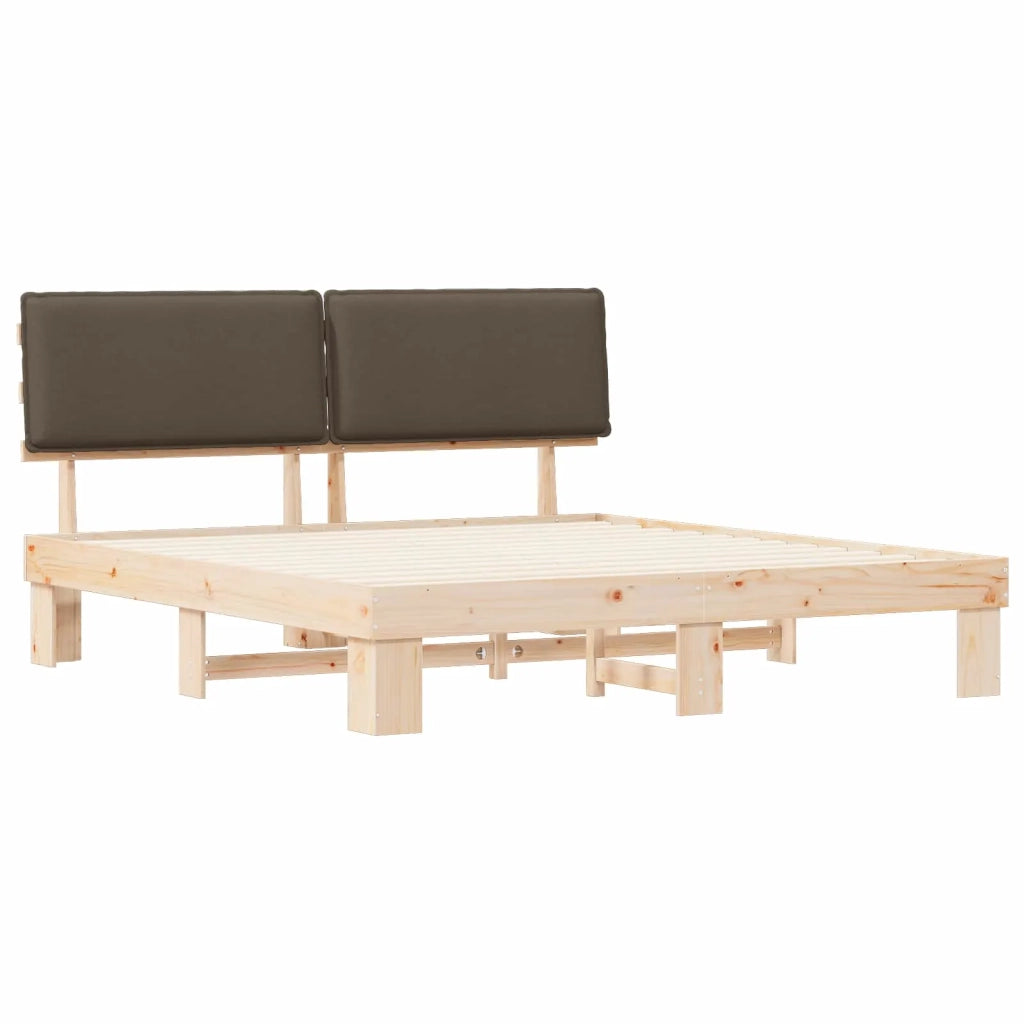 Letto con Testiera Rivestita Talpa 200 x 200 cm Pino massello 3398067
