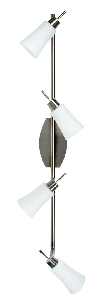 Plafoniera Candellux Kroton 4xG9 nichel bianco 73cm