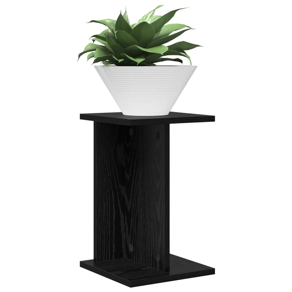 Supporto per piante 2 pcs Rovere Nero 25 x 25,5 x 40,5 cm