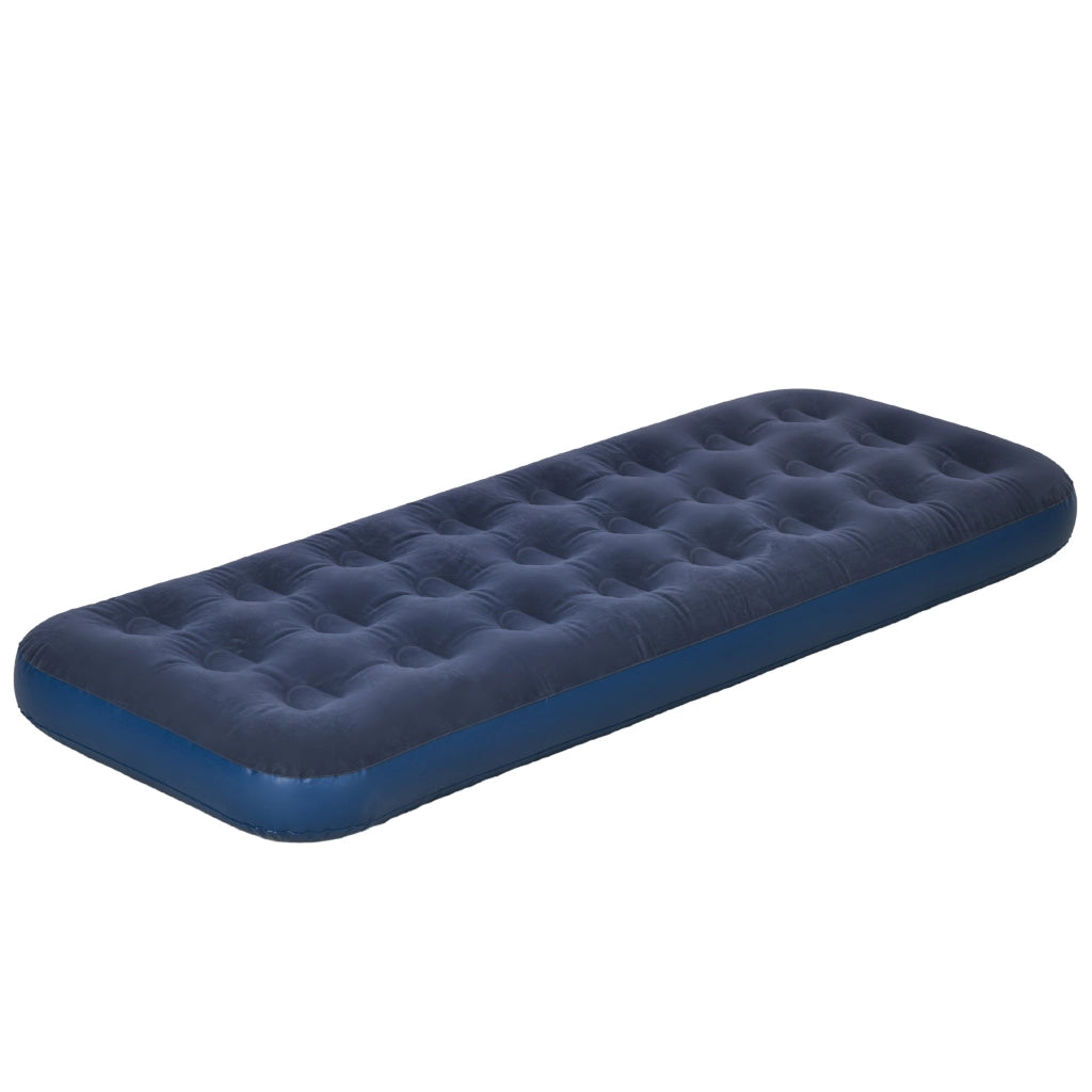 Letto Gonfiabile Singolo con Pompa Manuale Inclusa, 73x191x22 cm, Blu
