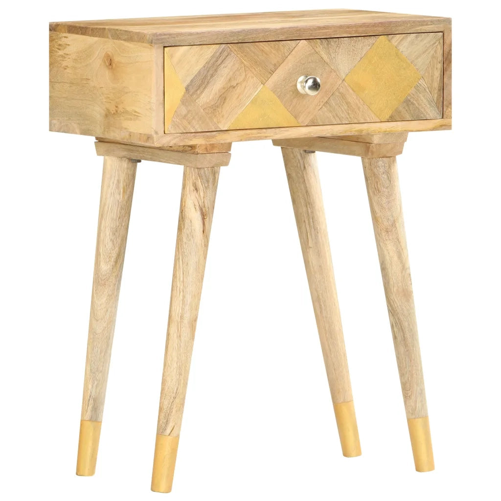 Comodino 40x30x58 cm in Legno Massello di Mango cod mxl 49247