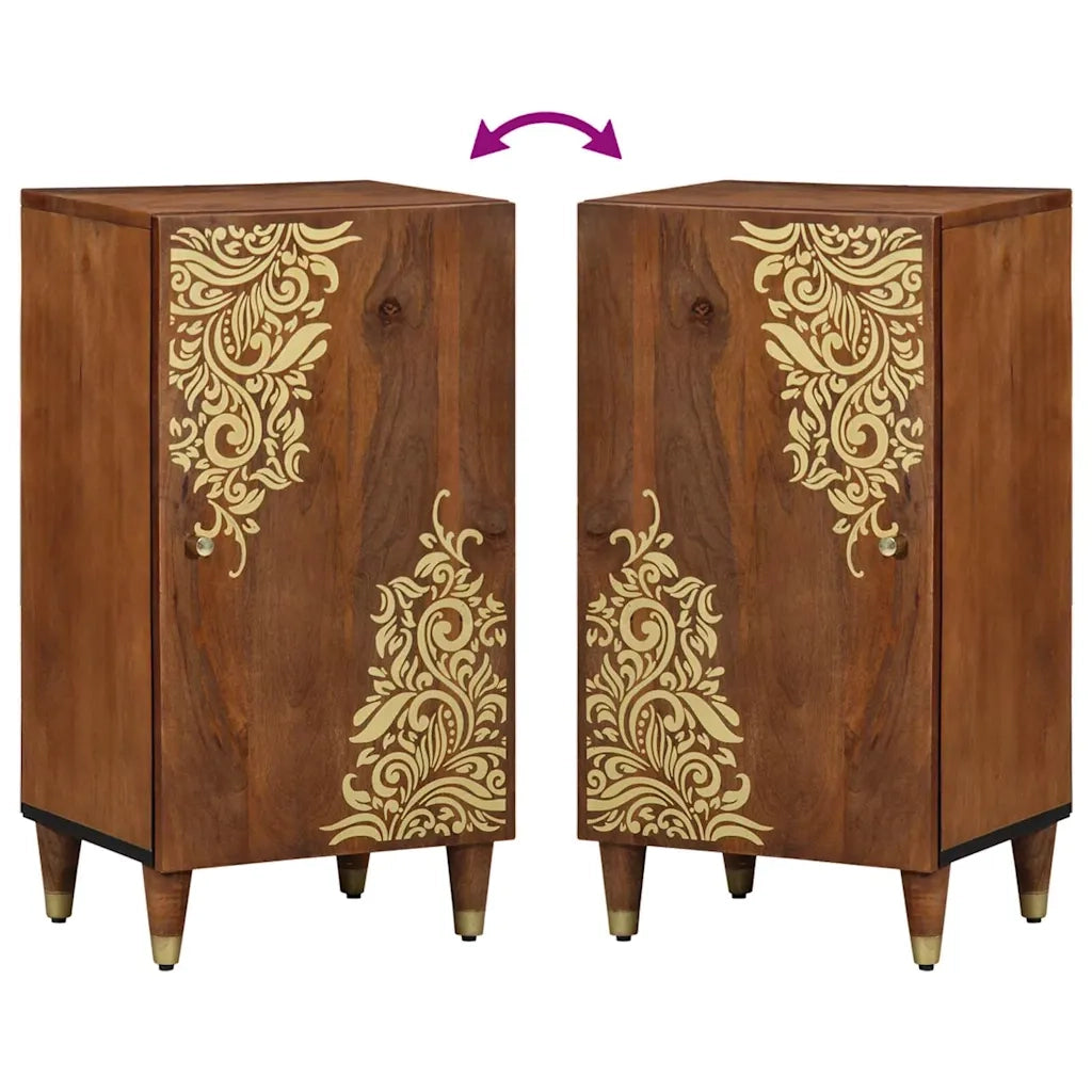 Credenza | Madia | Buffet da pranzo | Armadio da pranzo Marrone 40 x 33 x 75 cm Legno di mango massello