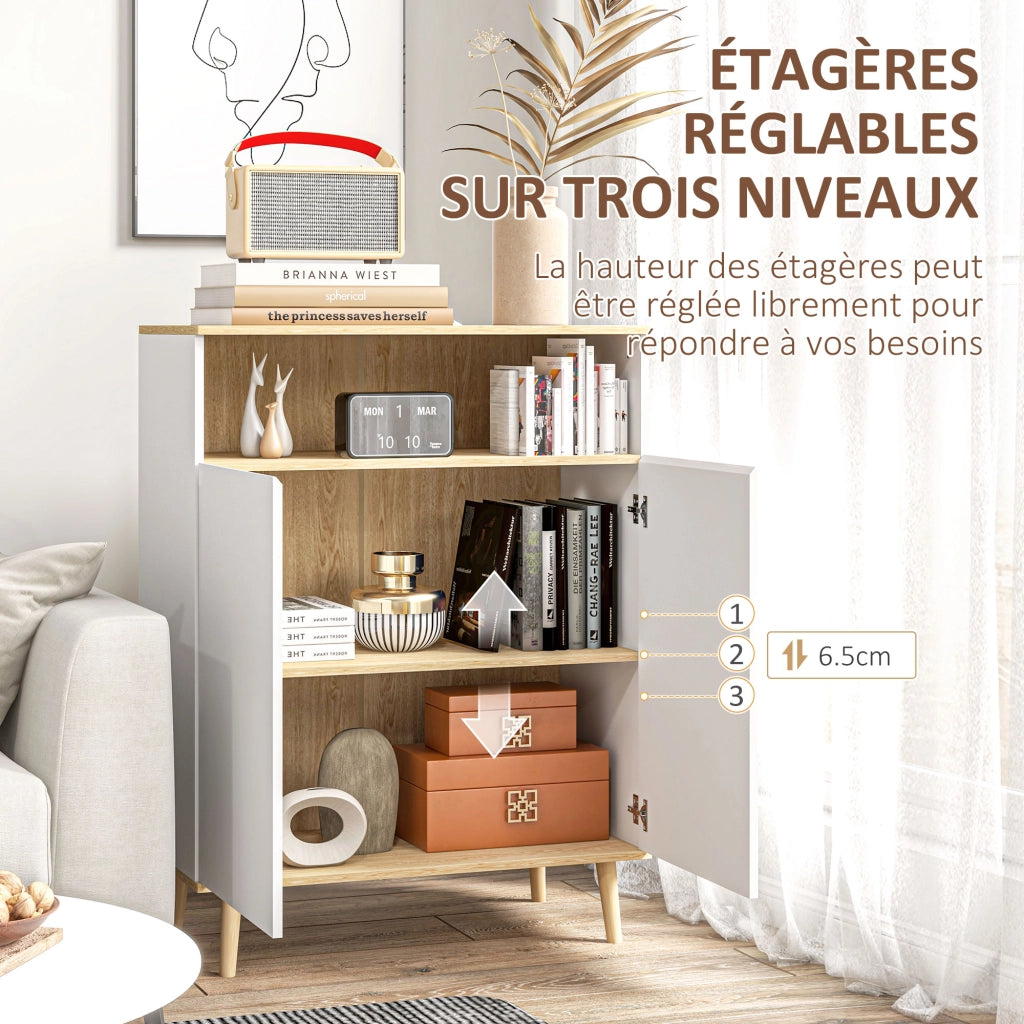 Cassettiera buffet scandinava ¨C zephmum ¨C bianco e legno