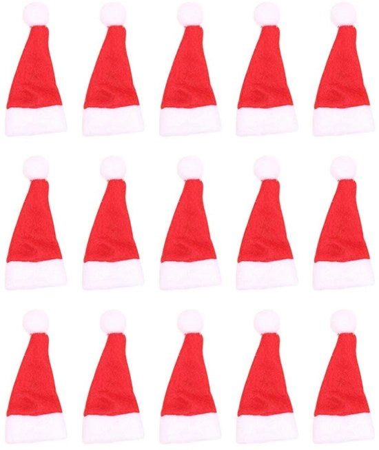 Decorazioni per tavola 50 pezzi - Mini decorazioni per tavola - Copertura per bottiglia di vino - Ombrello per posate - Tappeto riutilizzabile - Decorazioni per Natale