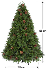Albero di Natale Artificiale 180 cm 1517 Rami Verde