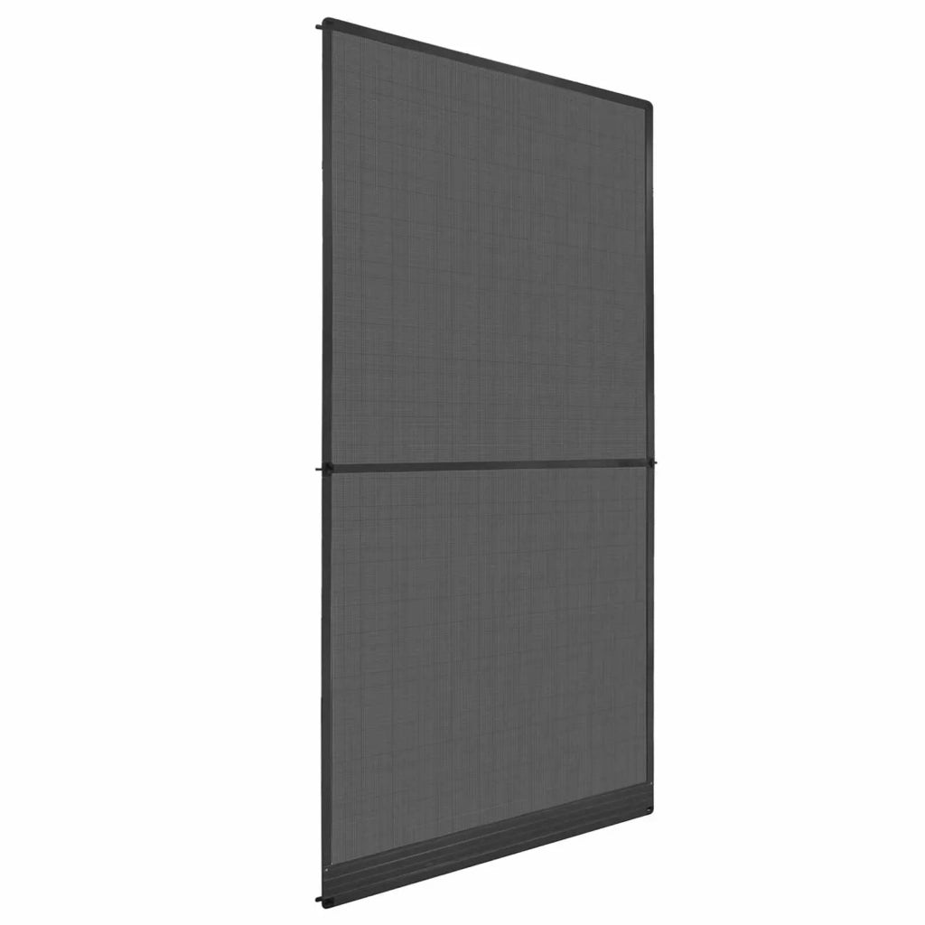 Schermo Insetti a Battente Antracite e Nero 120 x 240 cm CFW1540712
