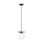 Lampada a sospensione GLOBE nera sfera bianca E14 Zuma