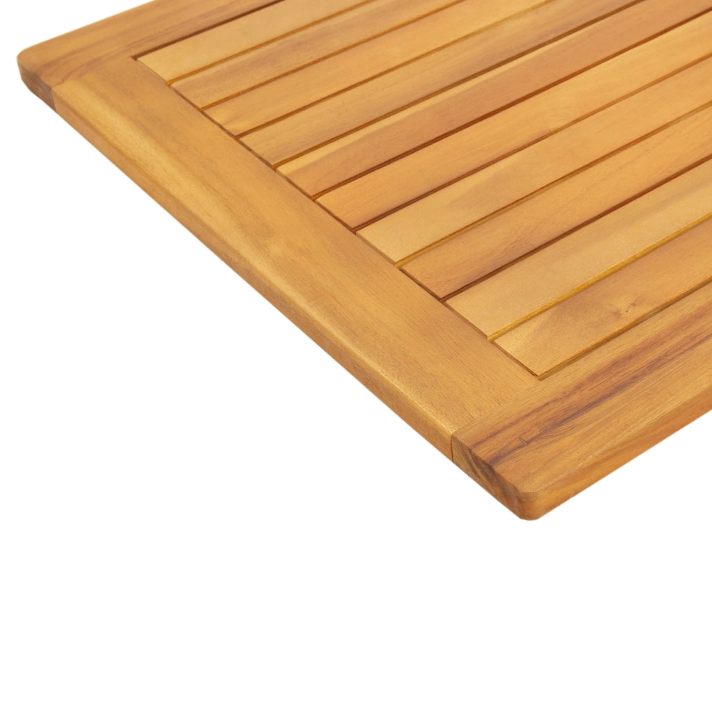 Piano Tavolo 110x55x2,2 cm Rettangolare in Legno Massello di Acacia