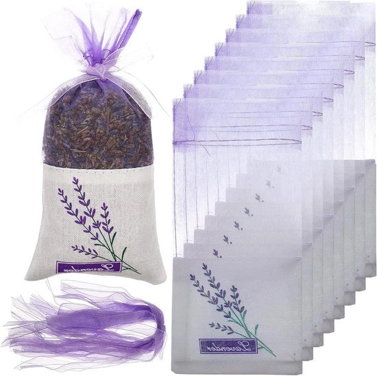 Set di Conservazione Lavanda per Cassettoni, Auto, Camera da Letto - Set di 30 Sacchetti di Conservazione