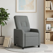 Divano Sedia-Poltrona reclinabile Grigio Scuro Tessuto 608858
