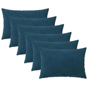 Cuscino con cuscino HEERLEN 6 pz Blu Velluto 924964