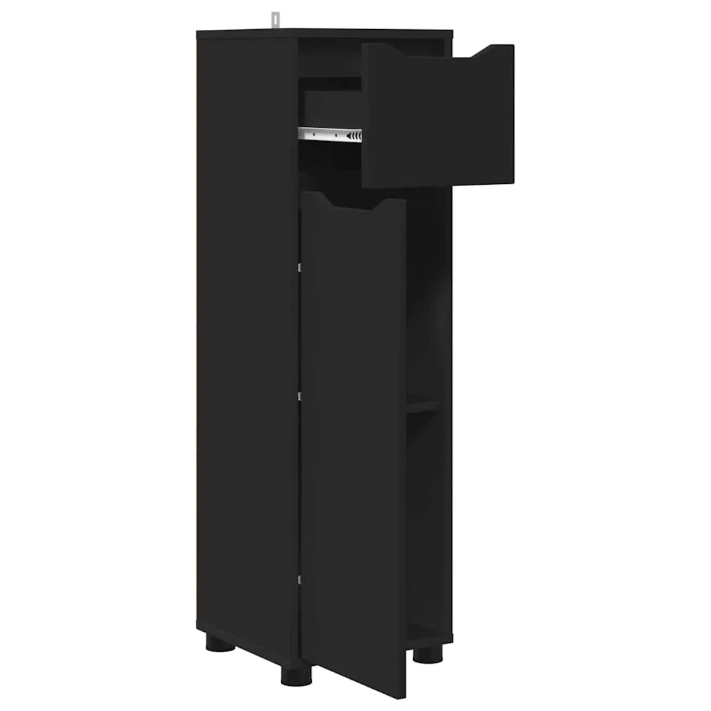 Mobile da Bagno Nero 30,5 x 30 x 101 cm Legno multistrato