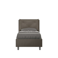 Letto Singolo 80x210 cm con Rete Appia Cappuccino