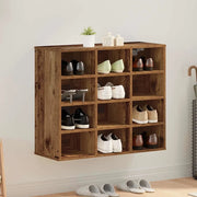 vidaXL Scarpiera Legno vecchio 77.5 x 30 x 67 cm Legno multistrato
