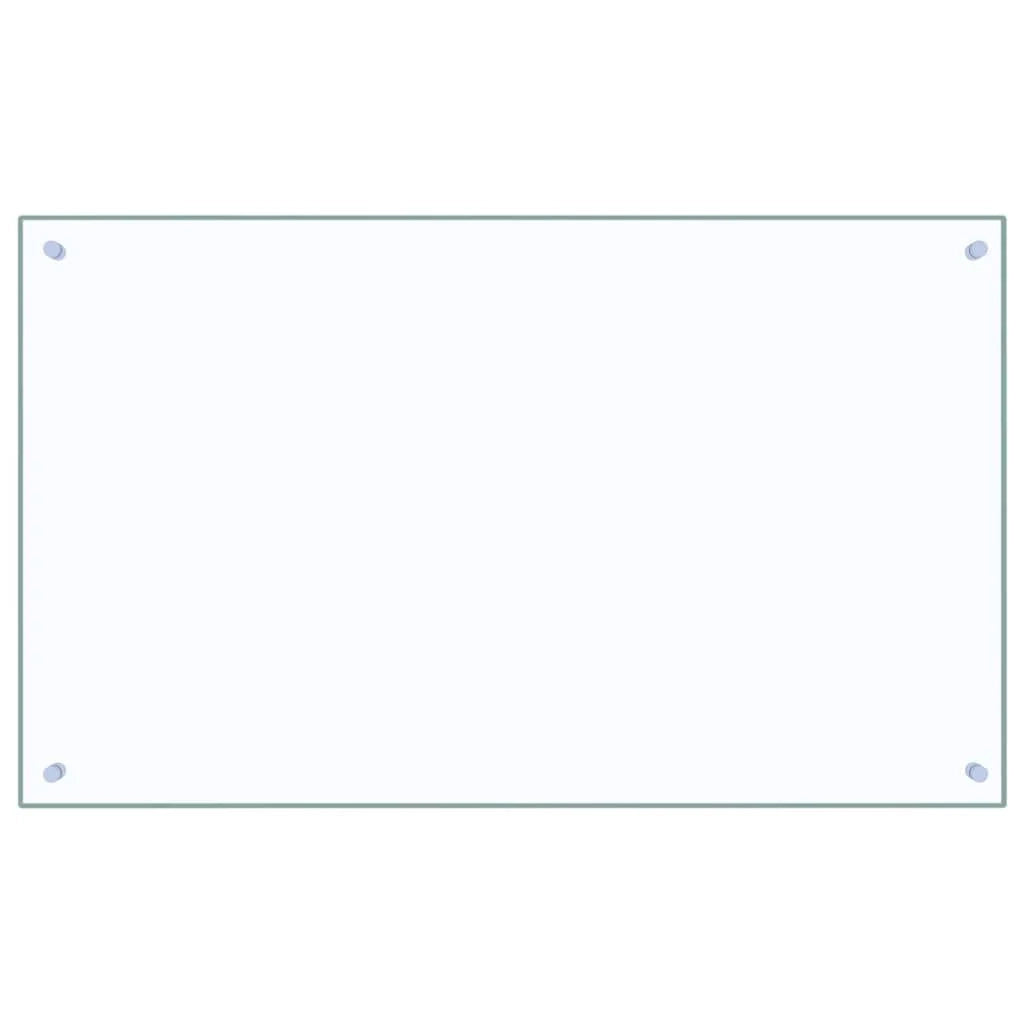 Set di 2 paraschizzi per cucina 100 x 60 cm resistenti al calore design moderno in vetro temperato trasparente 02_0056228