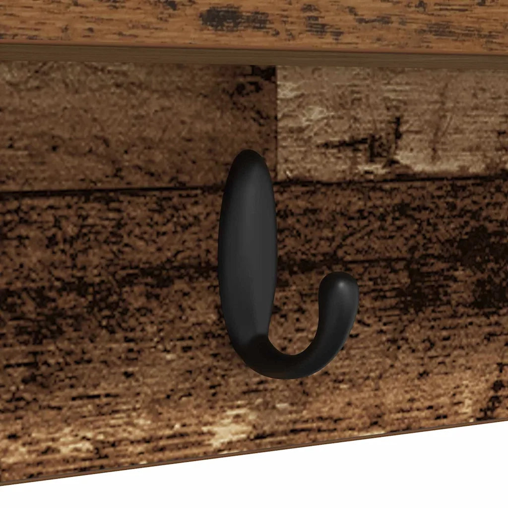 Appendiabiti a muro Legno vecchio 100 x 10,5 x 18 cm CFW8956197