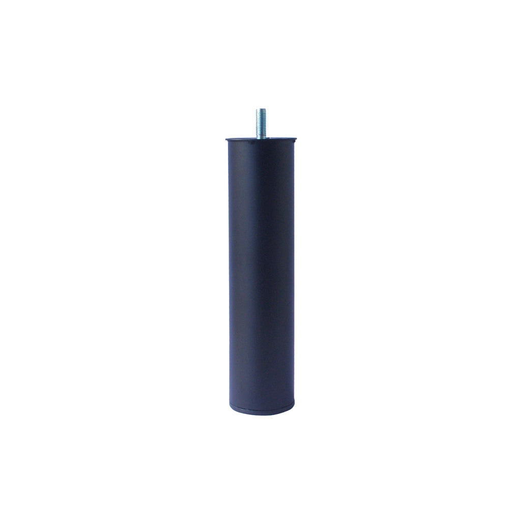 Piede tondo in metallo per rete letto Ã˜ 60 - H. 25 cm. nero