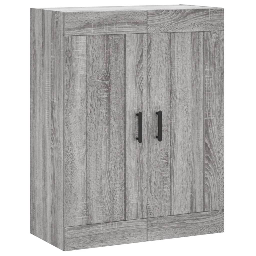 Buffet credenza cassettiera armadio mobile contenitore organizer cucina soggiorno salotto rovere Sonoma alto 69,5 x 34 x 180 cm legno ingegnerizzato grigio 02_0035408