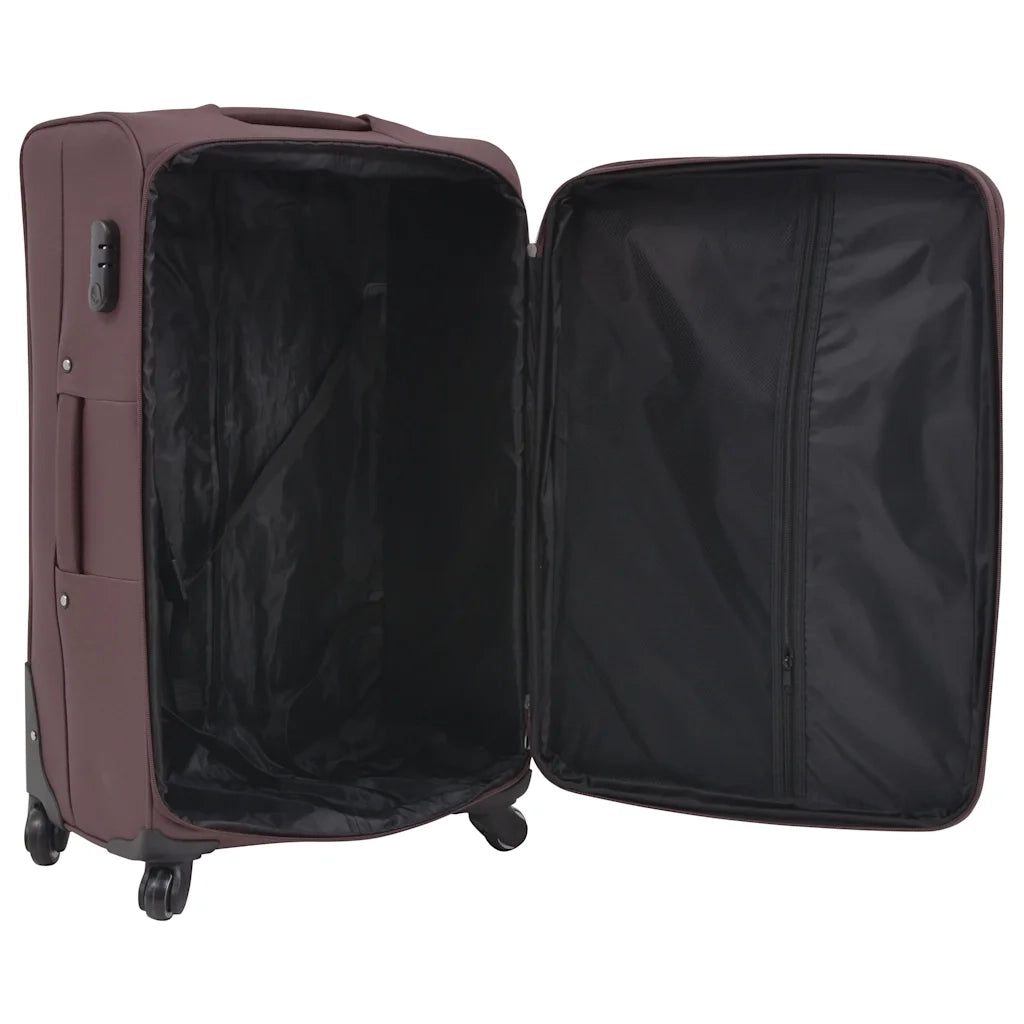 3 pz Set di Valigie Trolley Morbide Color Caff¨¨ CFW8001309