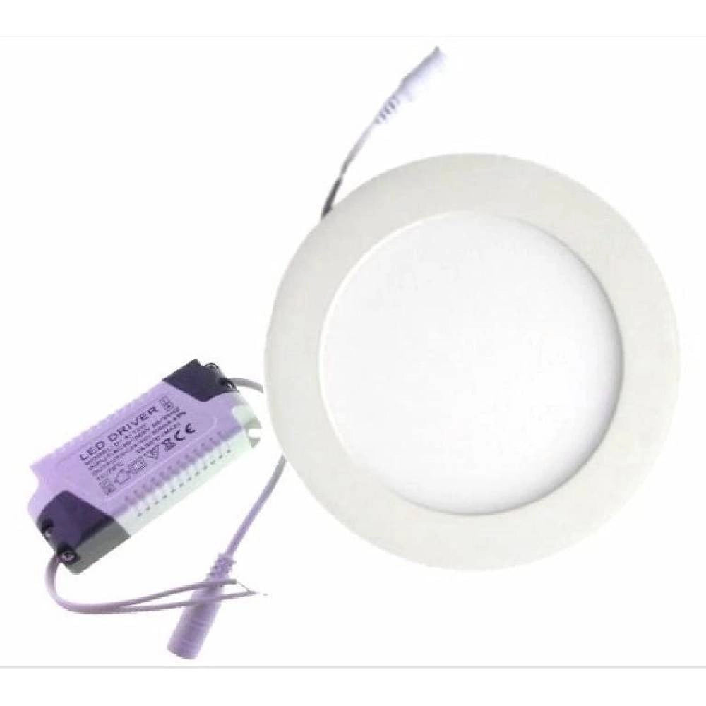 Trade Shop - Kit 5 Pz Faretti Faretto 6w A Led Slim Incasso Con Led Drive Tondo Luce Fredda -