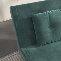 Poltrona Letto Singolo 100x88x83 cm in Velluto Verde Scuro
