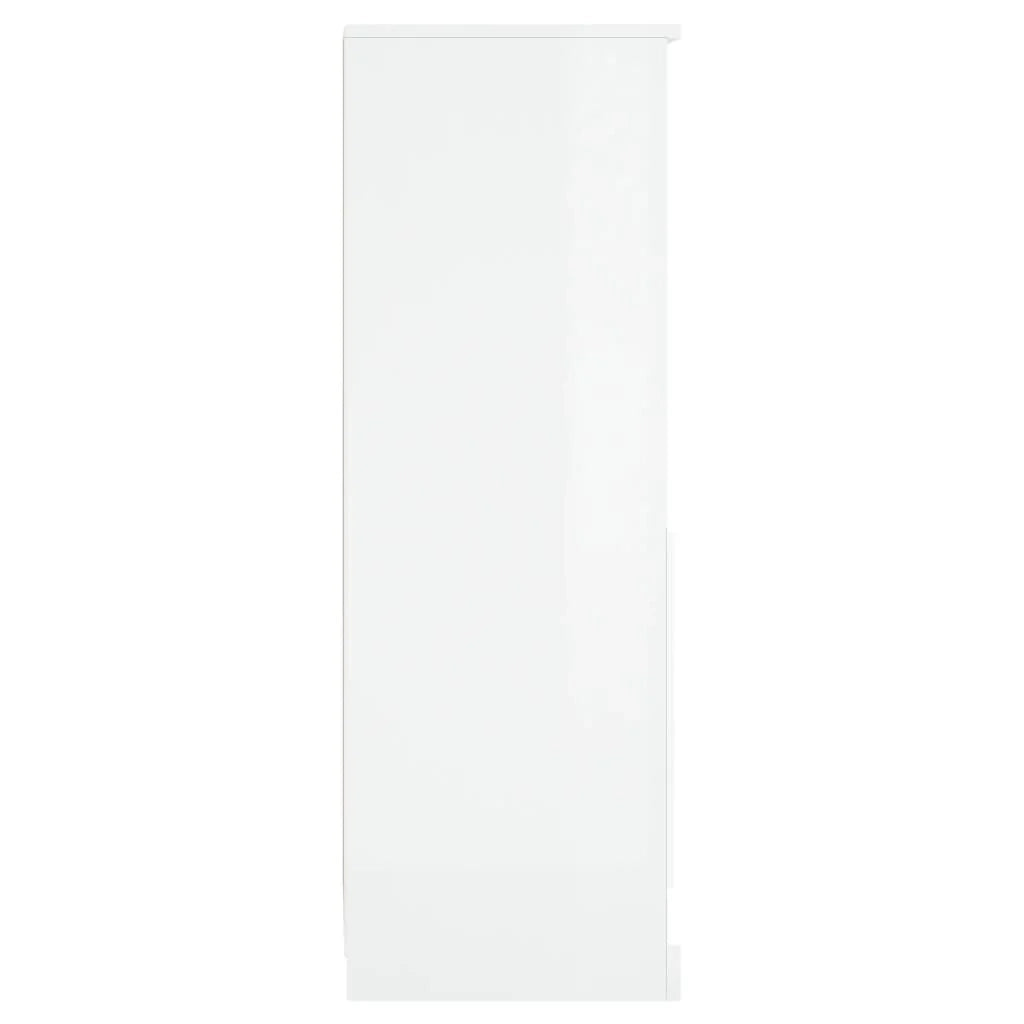 Buffet credenza cassettiera mobiletto mobile contenitore organizer cucina soggiorno lucido 36 x 35,5 x 103,5 cm legno ingegnerizzato bianco 02_0032974