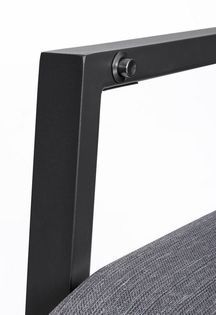 Set 4 Sedie con Braccioli da Giardino 59.5x72x111 cm in Alluminio Ethan Antracite