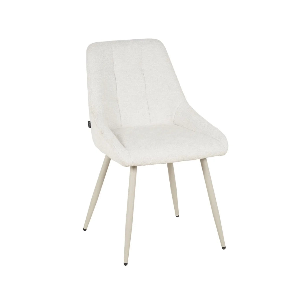 LÚZETE - SEDIA DA PRANZO IMBOTTITA SABBIA GAMBE BEIGE WESKA
