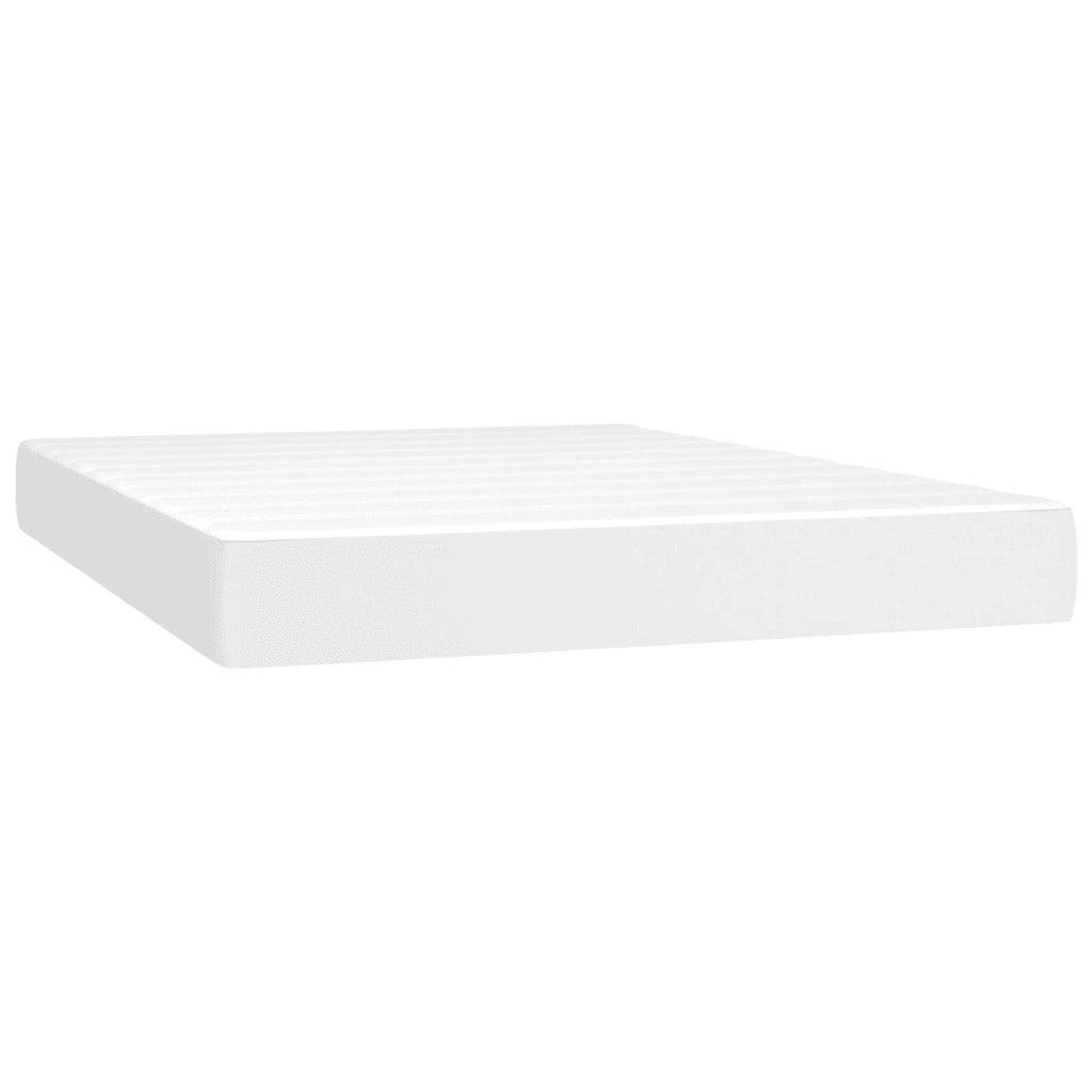 Giroletto a Molle con Materasso Bianco 140x190 cm in Similpelle 3144256