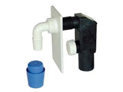 SIFONE MOPLEN A INCASSO PER LAVATRICE DN 40 PIASTRA BIANCA  piastra in plastica bianca