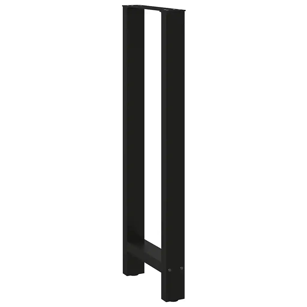 Gambe per tavolo da bar nere 2 pz 50x(110-111) cm in acciaio 4013352