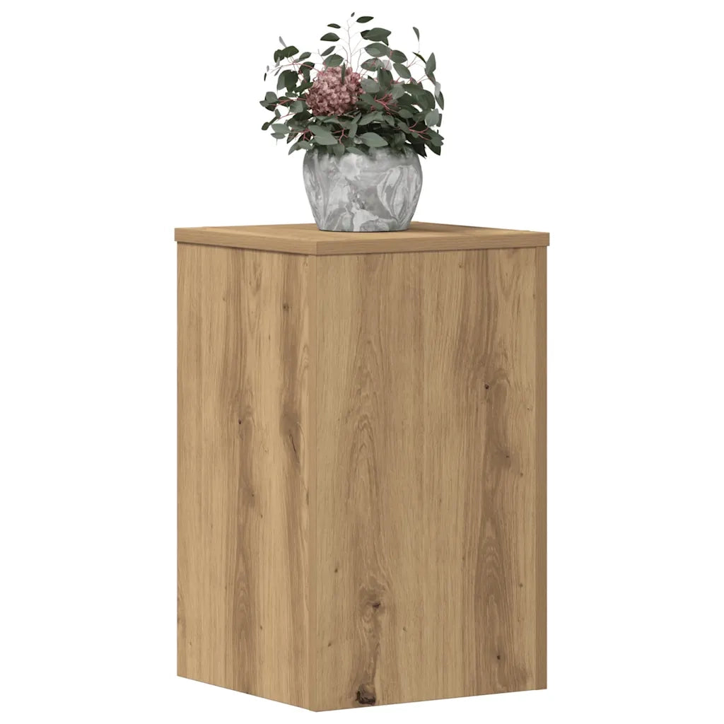 vidaXL Supporti per Piante 2 pz Rovere 30x30x50 cm in Multistrato