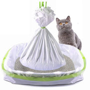 Sacche per gabbie/contenitori per gabbie 94*45mm, coperture per gabbie con cordino per animali domestici, contenitori per escrementi di gatto (7 pezzi)