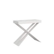 Consolle allungabile 90x40/300 cm Diago bianco frassino gambe bianche
