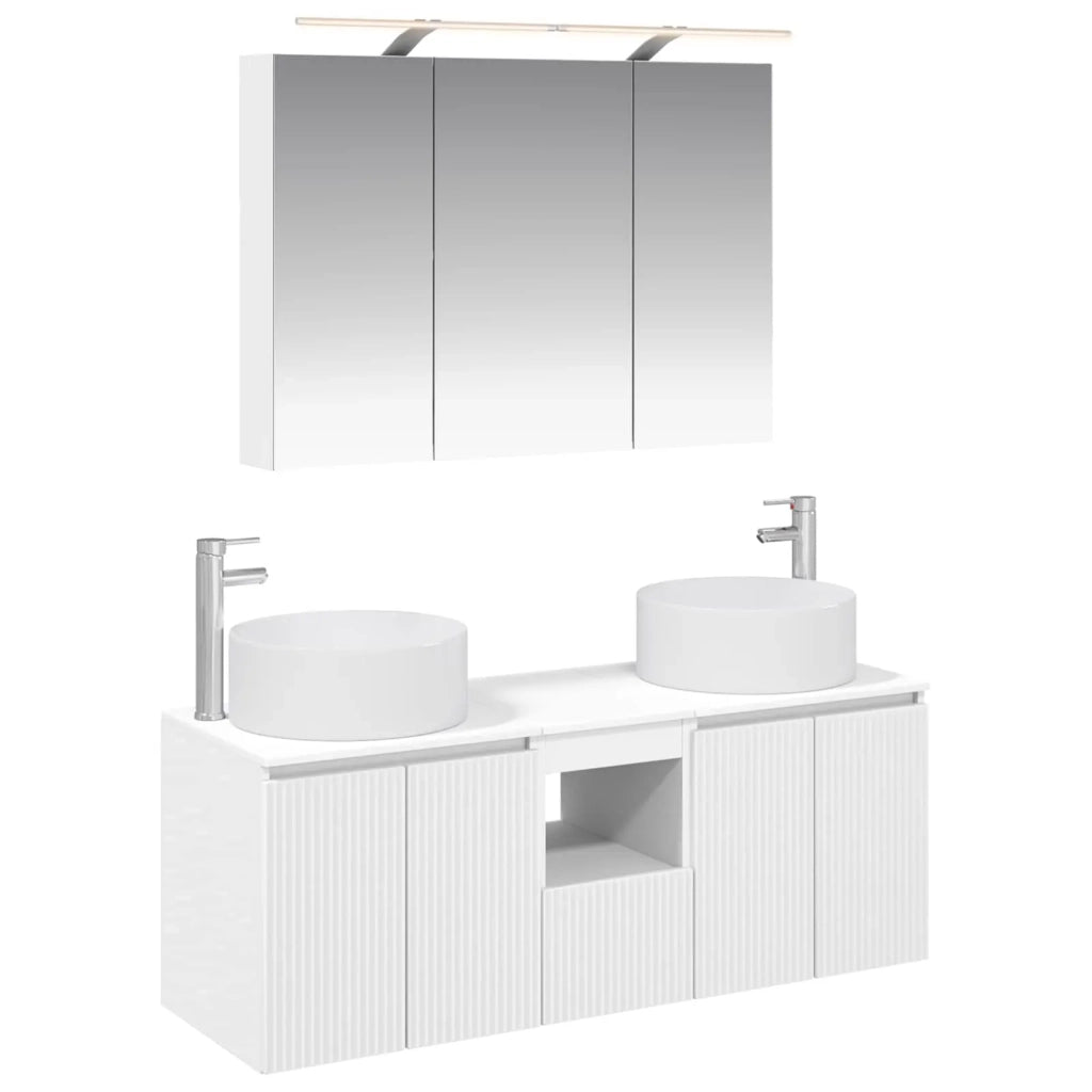 Set di Armadi da Bagno 4 pcs Bianco 100 x 14,5 x 70 cm 3406575