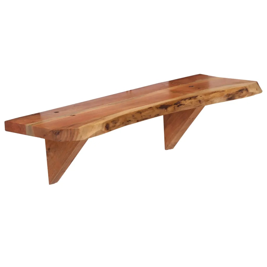 Mensole 2 pz 60x20x18 cm in Legno Massello di Acacia 247927