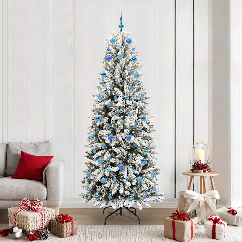 Albero di Natale artificiale con 300 LED Bianco 210 cm 3396064