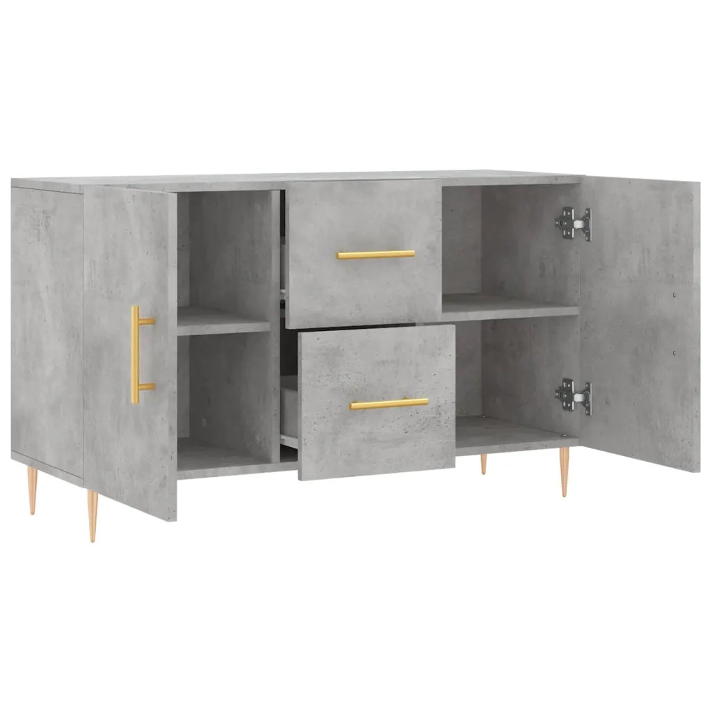 Credenza | Madia | Buffet da pranzo | Armadio da pranzo Grigio Cemento 100x36x60 cm in Legno Multistrato