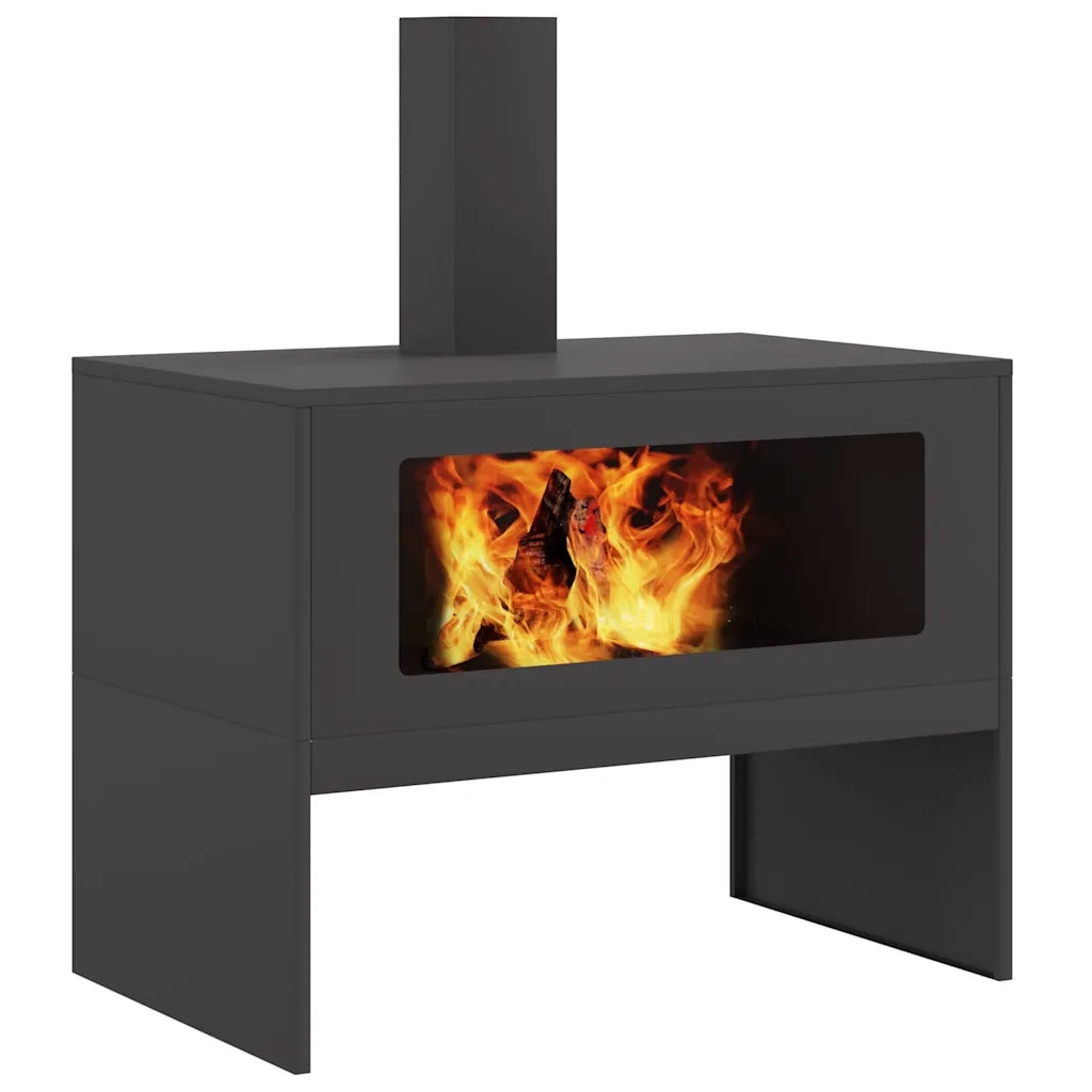 Focolare Nero 80 x 50 x 96 cm Acciaio laminato a freddo 858936