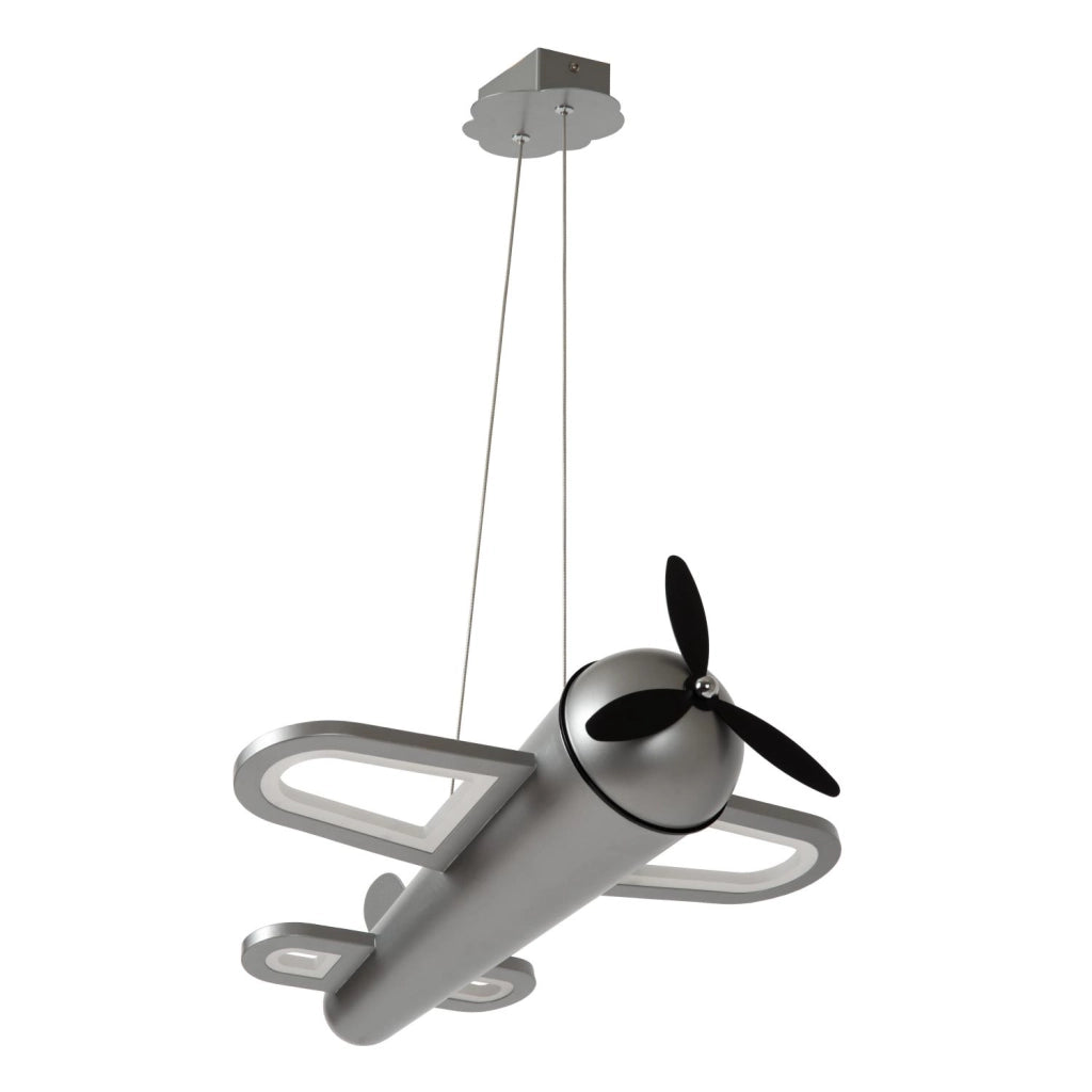 Lampada a sospensione bambini FOKKER LED 28W grigia Lucide