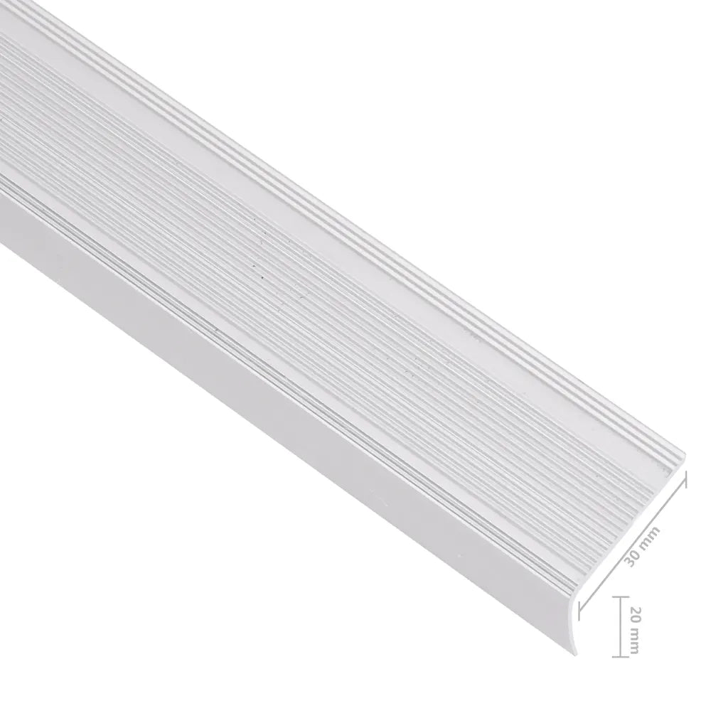 Profili a L per Gradini 15 pz in Alluminio 90 cm Argento CFW2087563