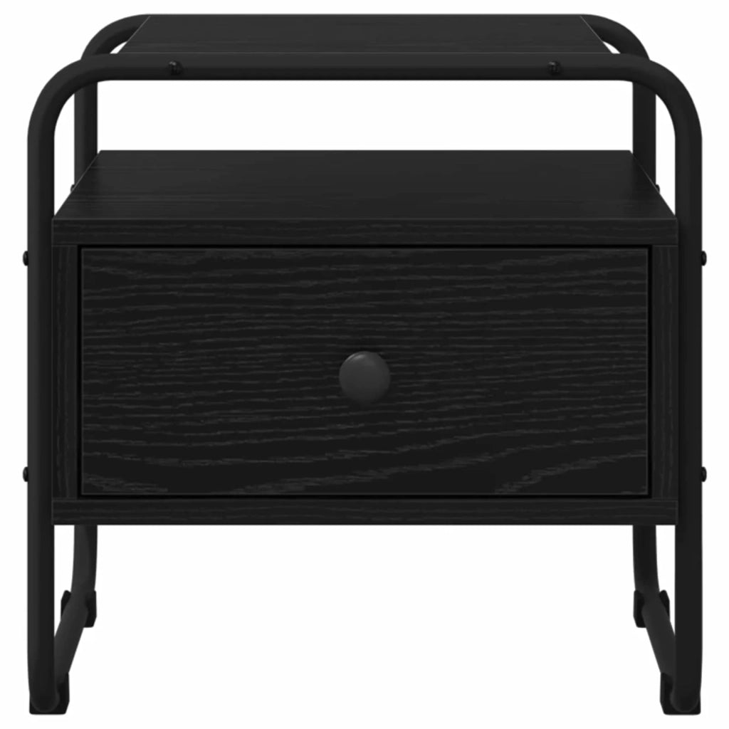 Armadio da Notte 2 pz Rovere Nero 40 x 39,5 x 40 cm 8007672