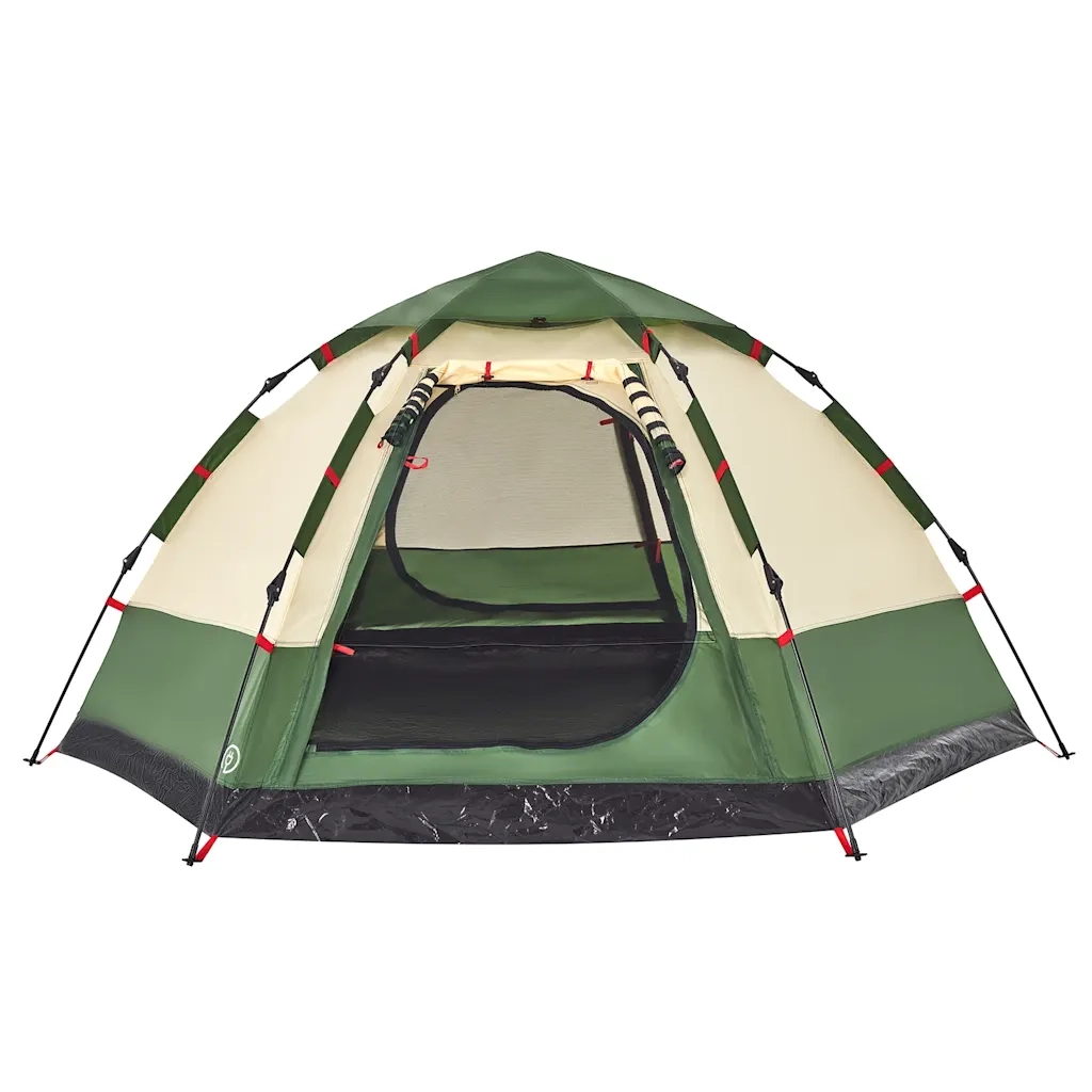Tenda da Campeggio Cabina 4 Persone Verde a Rilascio Rapido 4005335