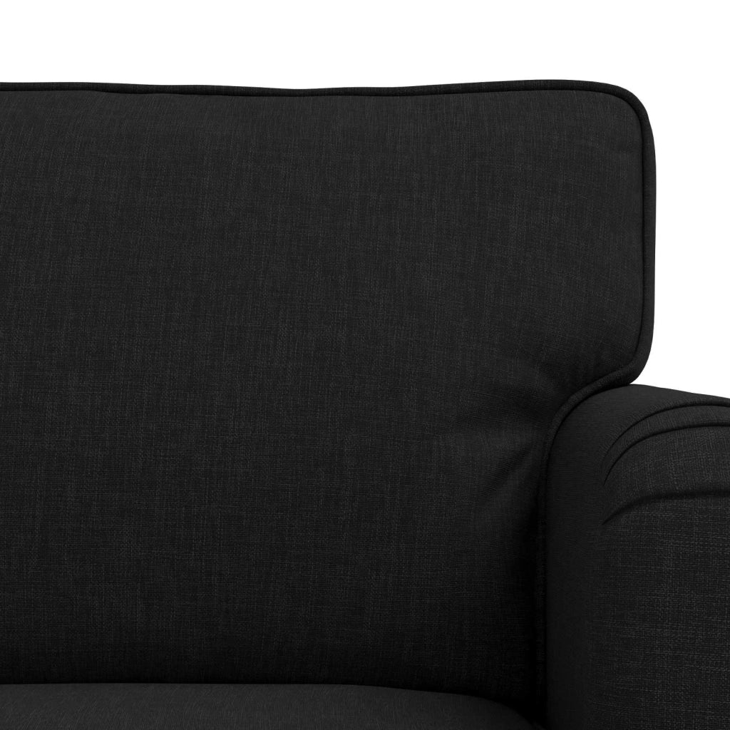 Divano 2 pcs Nero 162 x 80 x 85 cm Tessuto