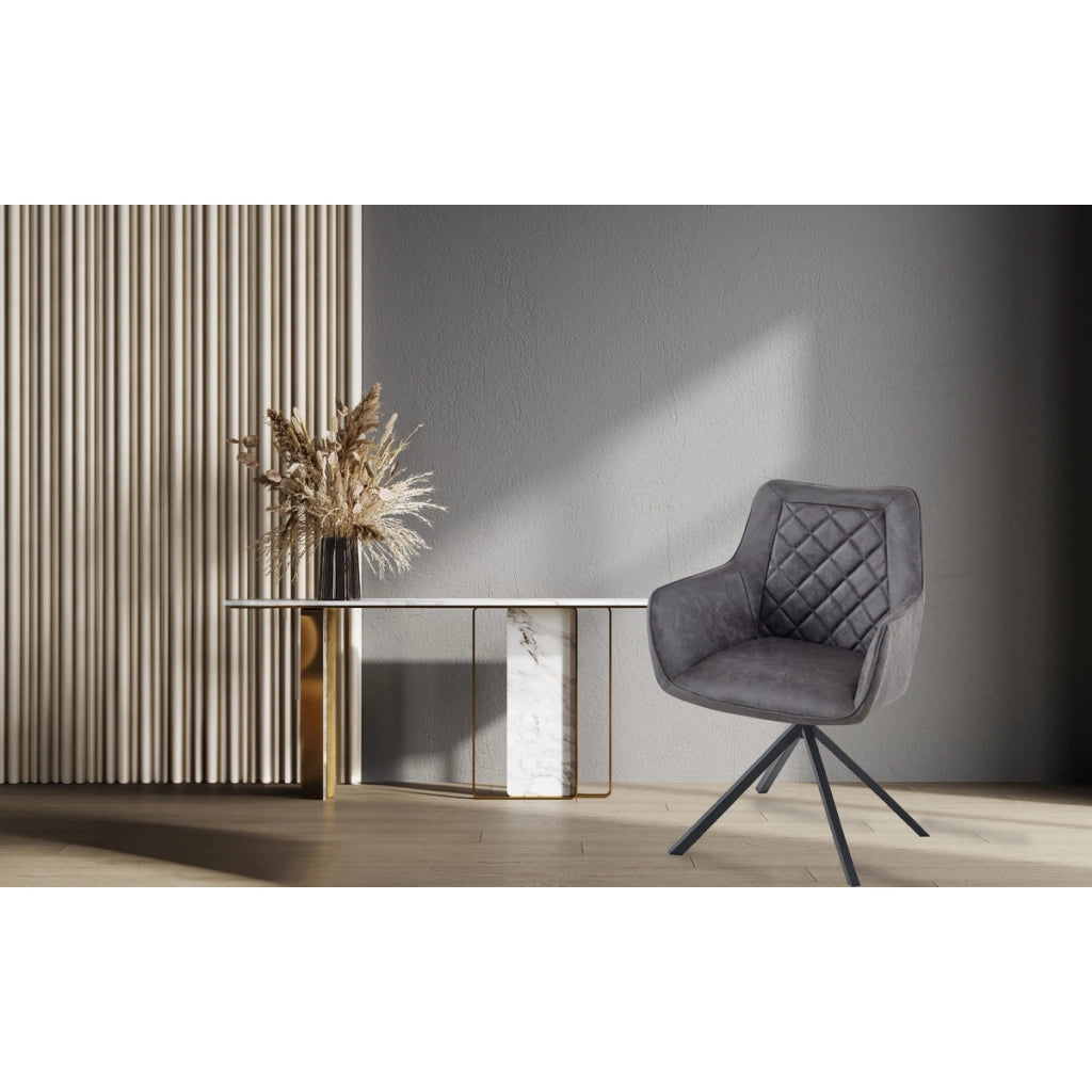 Poltroncina girevole Aeron in ecopelle antracite